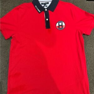 Tommy Hilfiger Red Polo with Black Collar